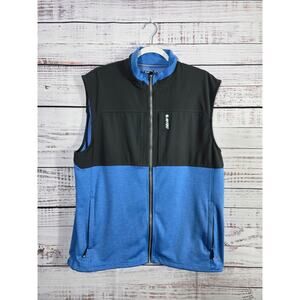 Hi-Tec Mens black blue full zip outdoor vest sleevless jack size XL